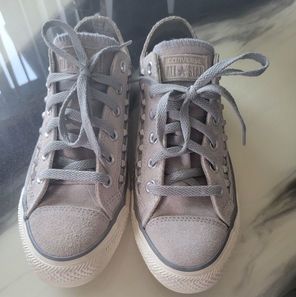 Gray Studded Converse